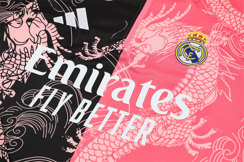 2024/2025 Real Madrid Black Pink Adult Half Zip Training Kit (Adult Kit)