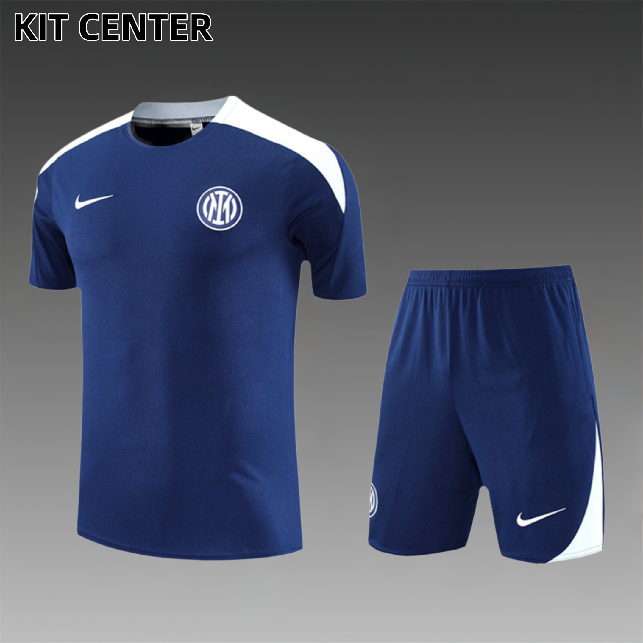 2025/2026 Inter Milan Dark Blue Kids Short Sleeve Training Clothes (Kids Kit)