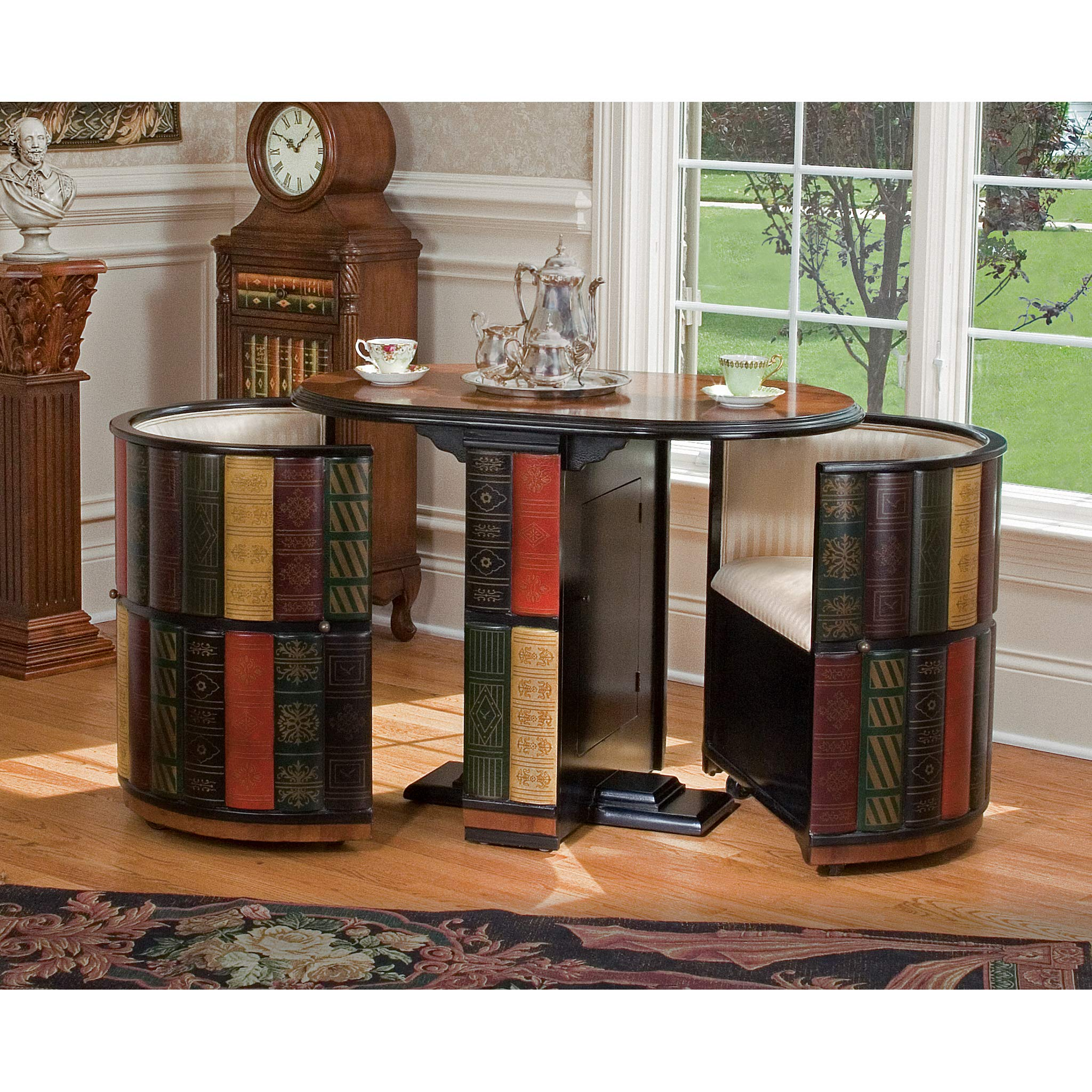 Nettlestone Library Nested Table and Chair Set with Storage MDF Wood, 41