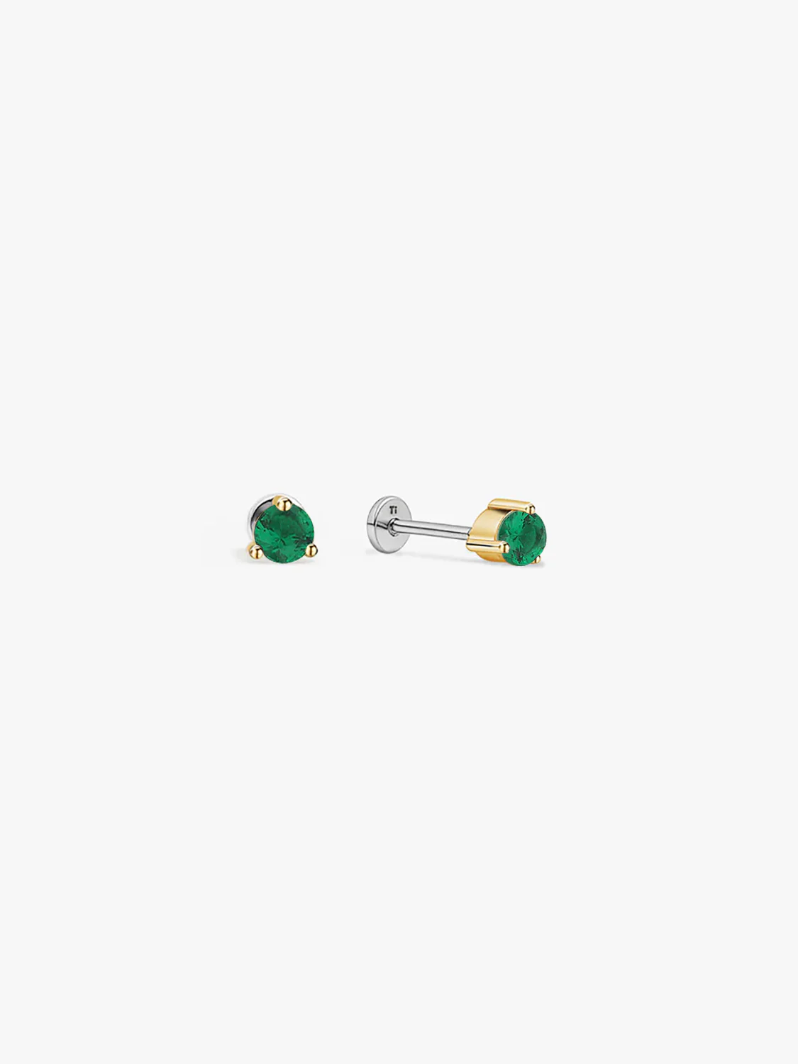 Emerald Flat Back Stud