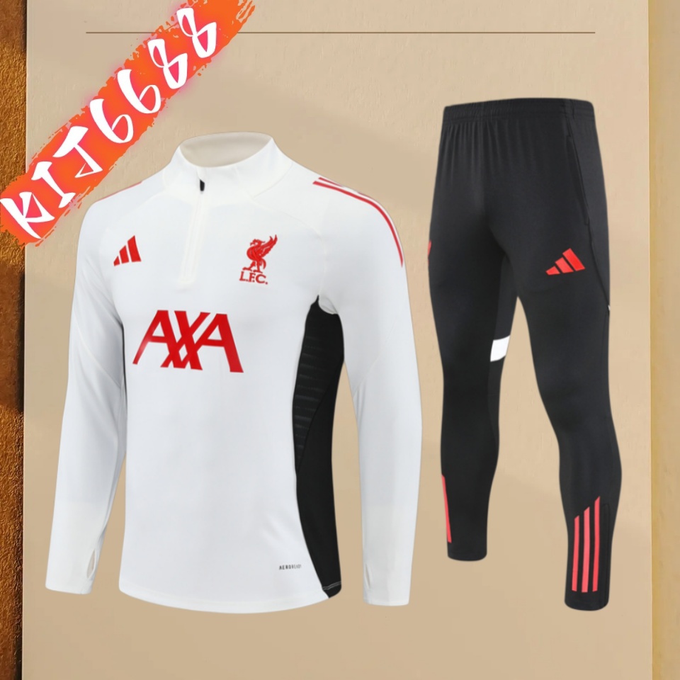 25/26 Liverpool beige Half Zip Training Kit (Adult Kids Kit)