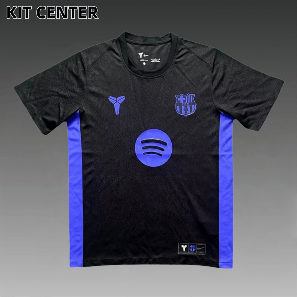 2025/2026 Barcelona Black Pre-match Training Shirt (Fan Edition)