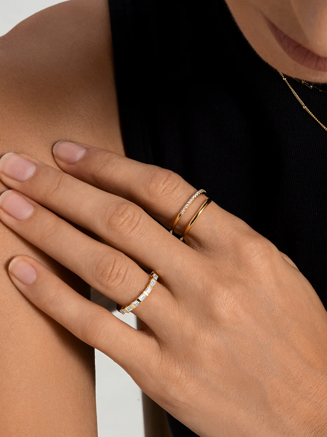 Baguette Sapphire Half Eternity Ring