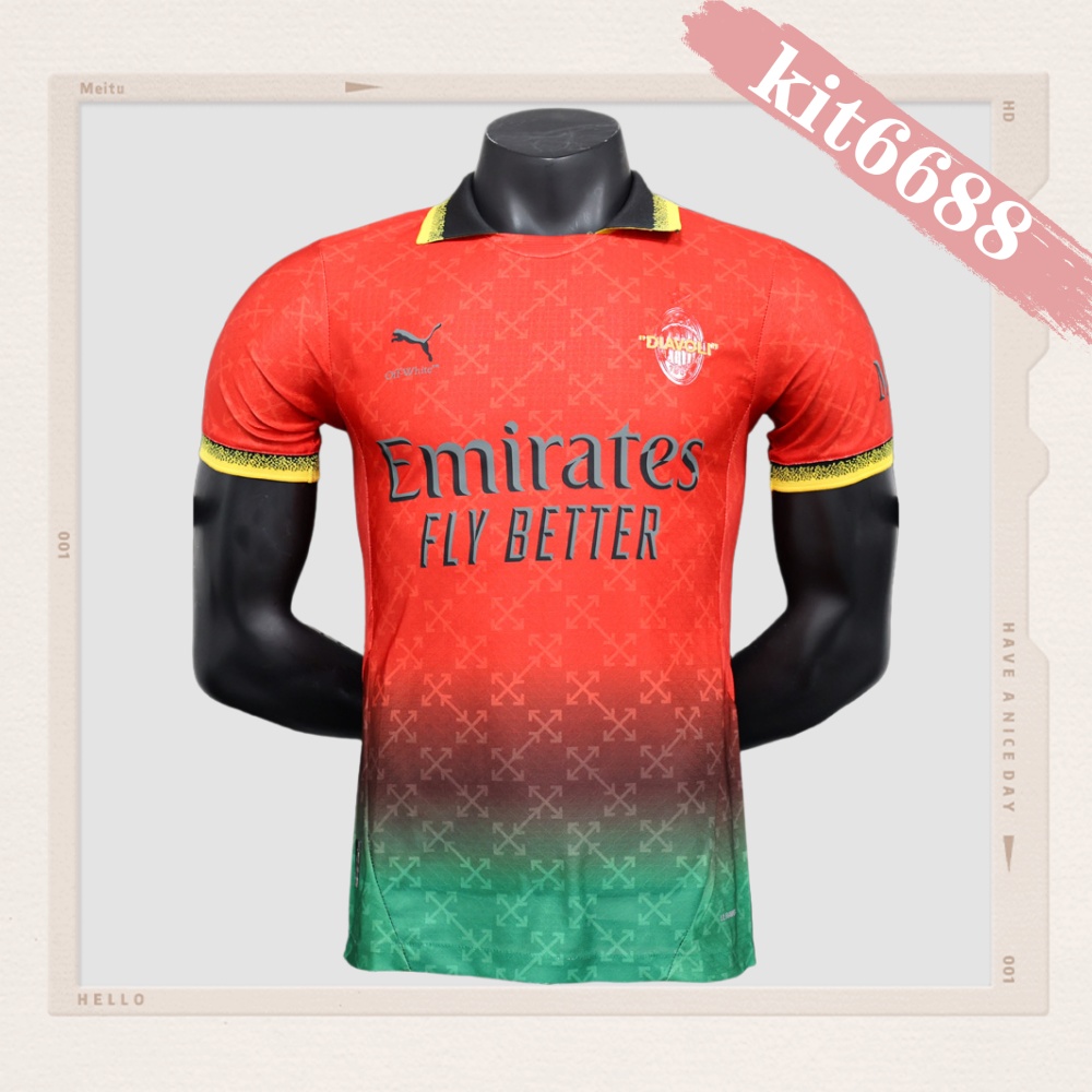 2025/2026 AC Milan Third Away Special Edition Red Football Shirt (Player Edition)