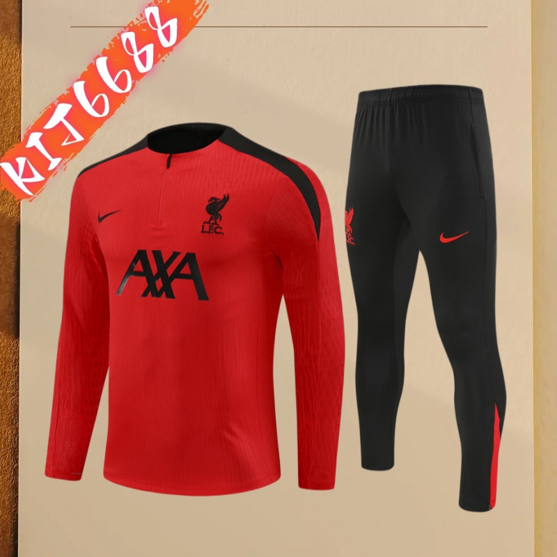 24/25 Liverpool red Half Zip Training Kit (Adult Kids Kit)