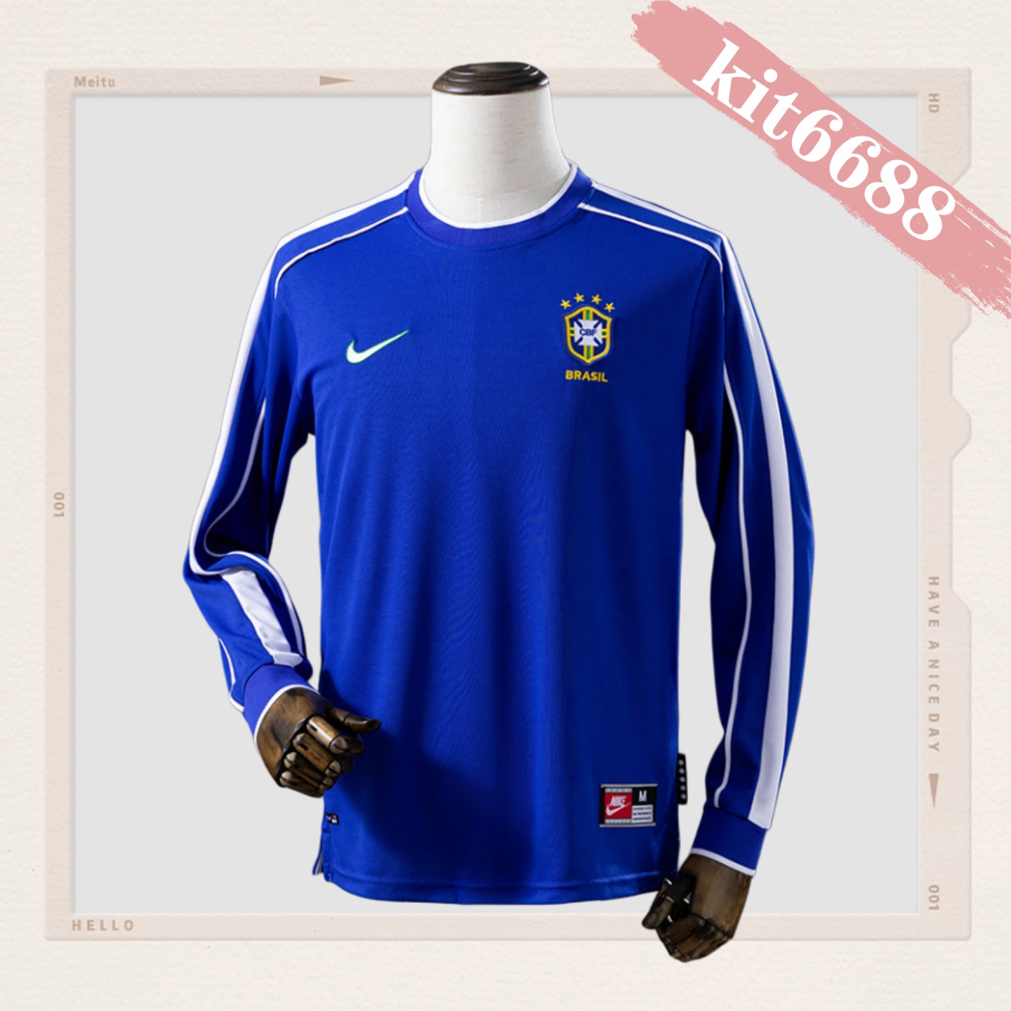 1998 Brazil Away Retro Long Football Shirt