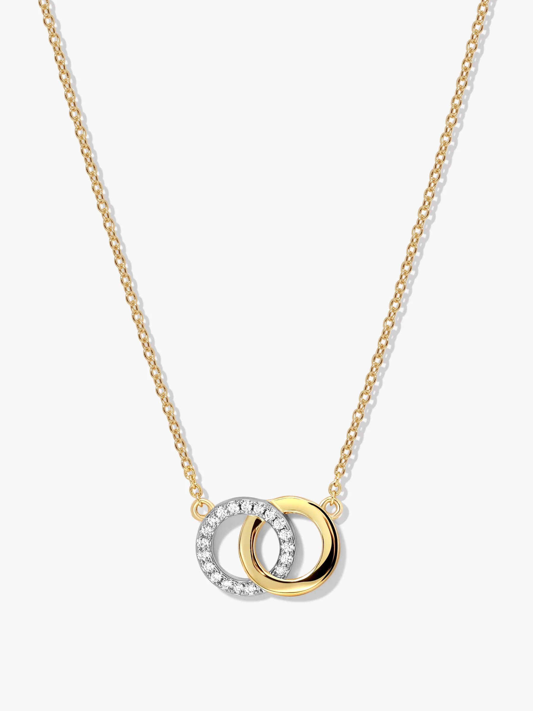 Pave Double Circle Necklace