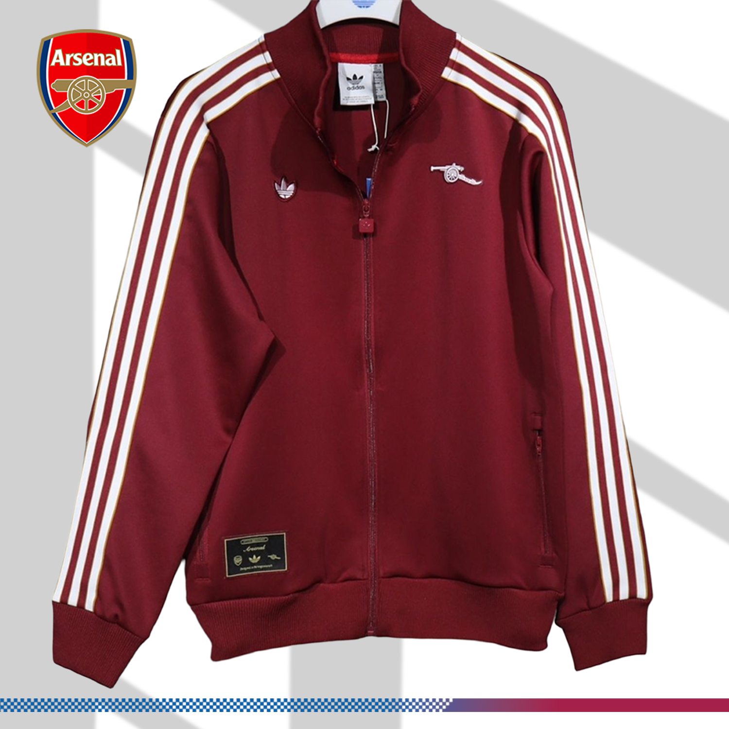 2025/2026 Arsenal Autumn/Winter Football Chengxiu Zipper Embroidered Sweatshirt