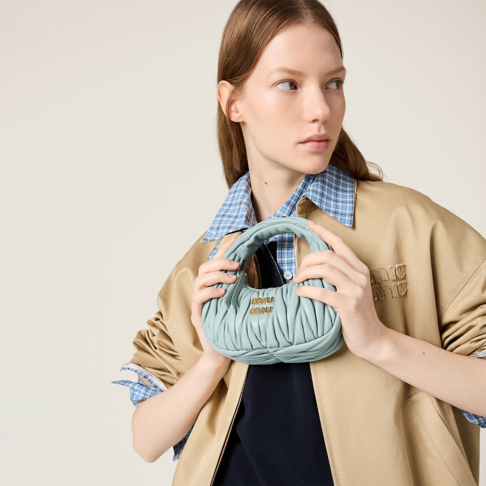 Wander matelassé nappa leather hobo mini-bag