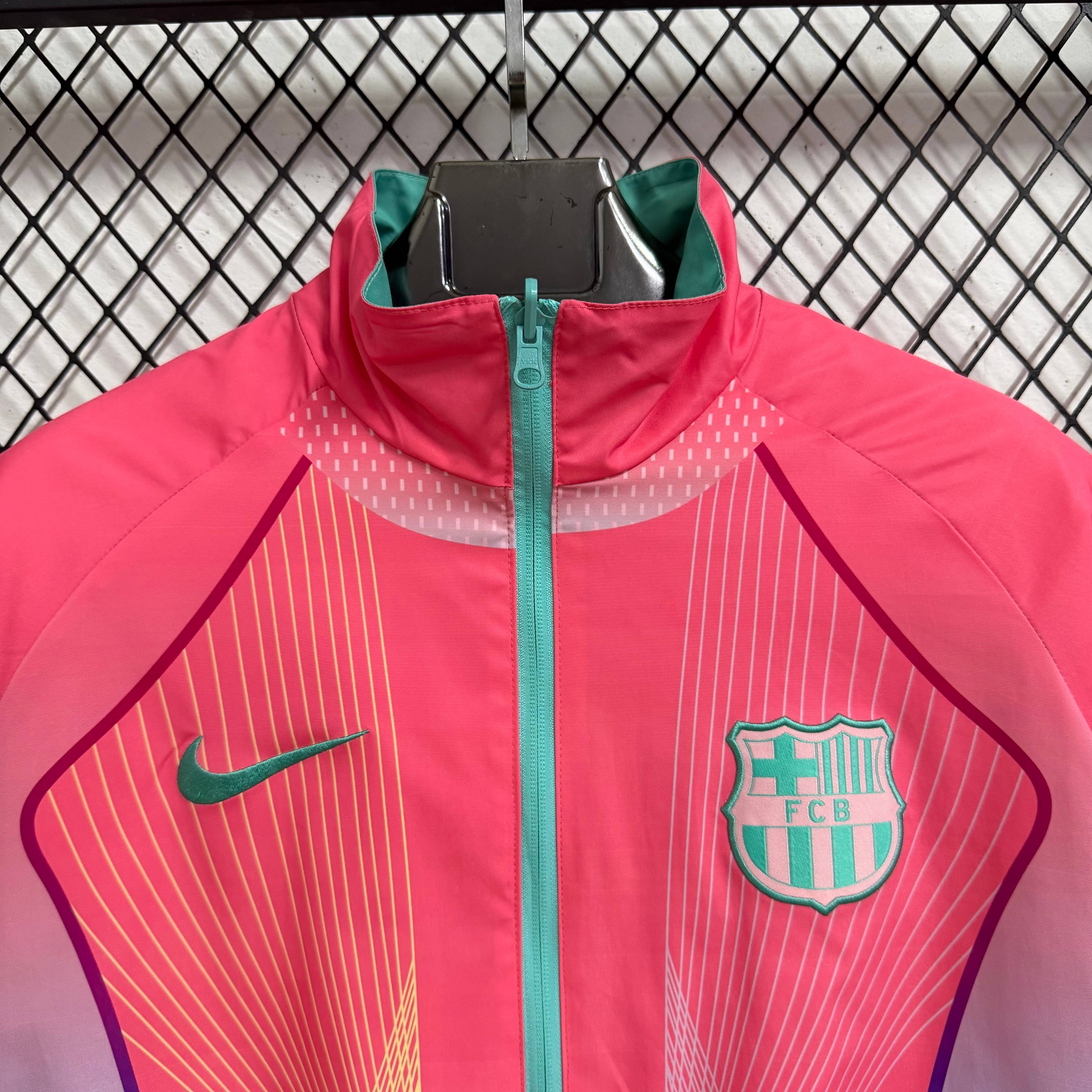 2025/2026 Barcelona special edition double-sided waterproof windbreaker