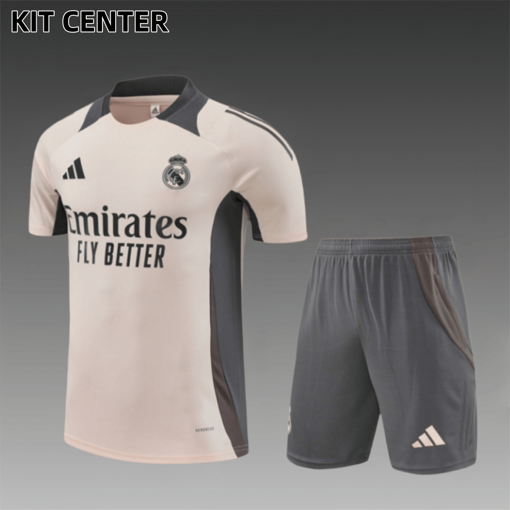 24/25 Real Madrid apricot Short Sleeve Training Wear ( Adult kit Kids )
