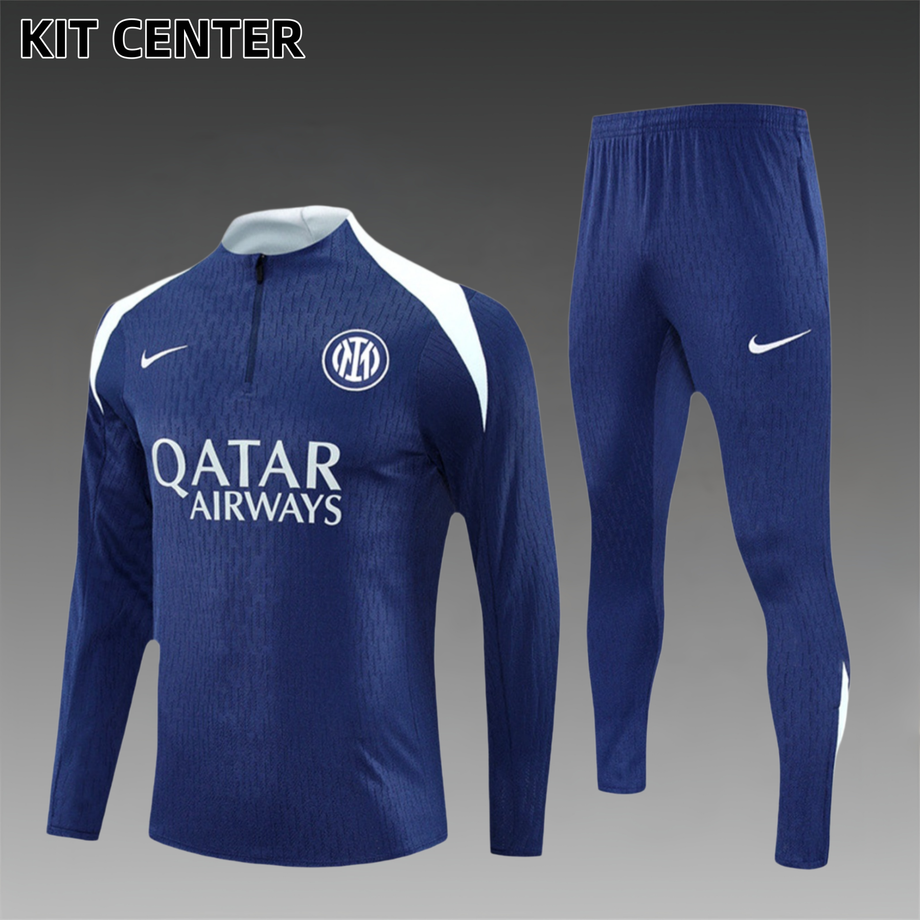 2025/2026 Inter Milan Blue Kids Full Zip Training Wear (Kids Kit)