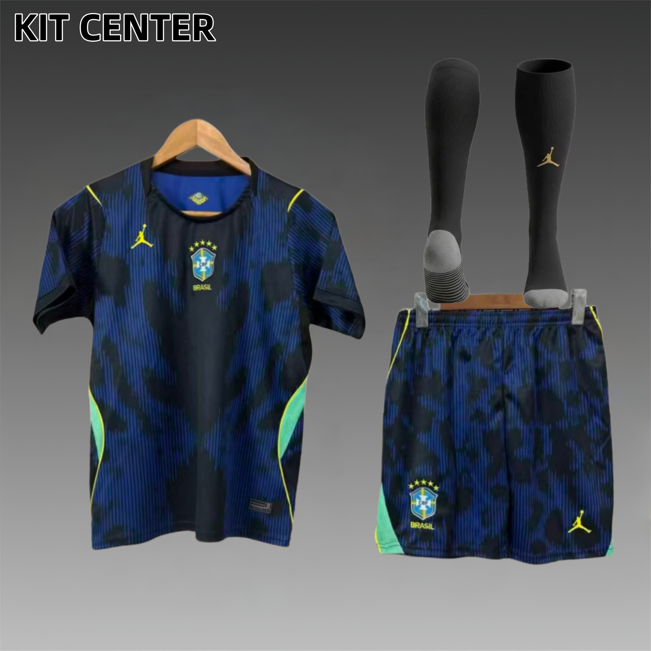 26/27 Brazil home  Football Shirt Adult Kids Kit socks