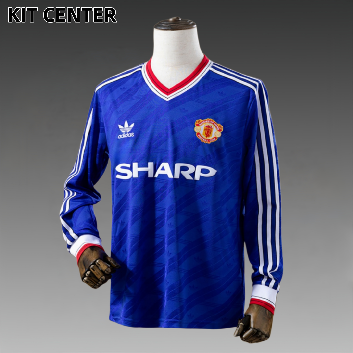 86/88 Manchester United Third Away  long sleeved retro football jersey
