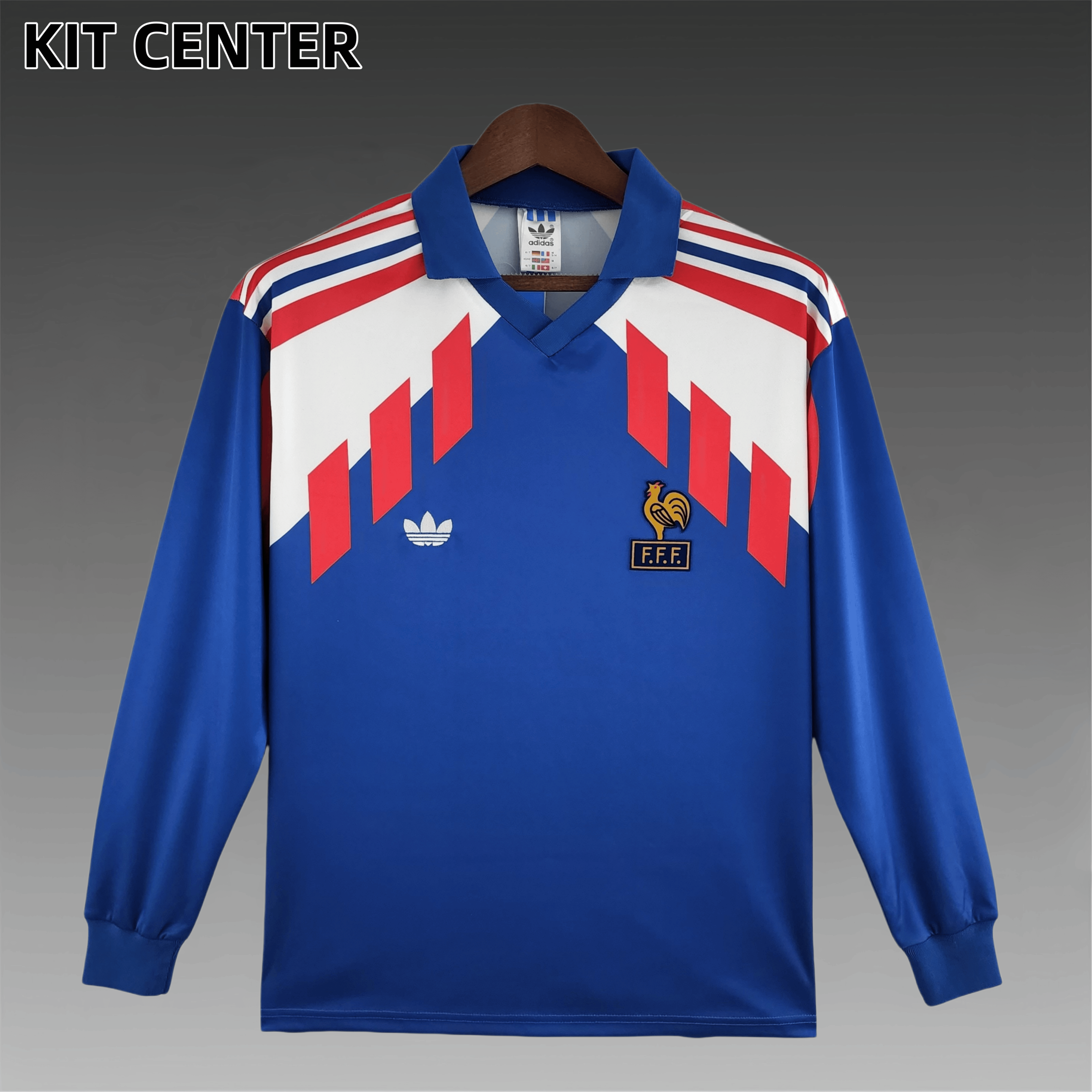 88/90 France Home  Retro long Football Shirt