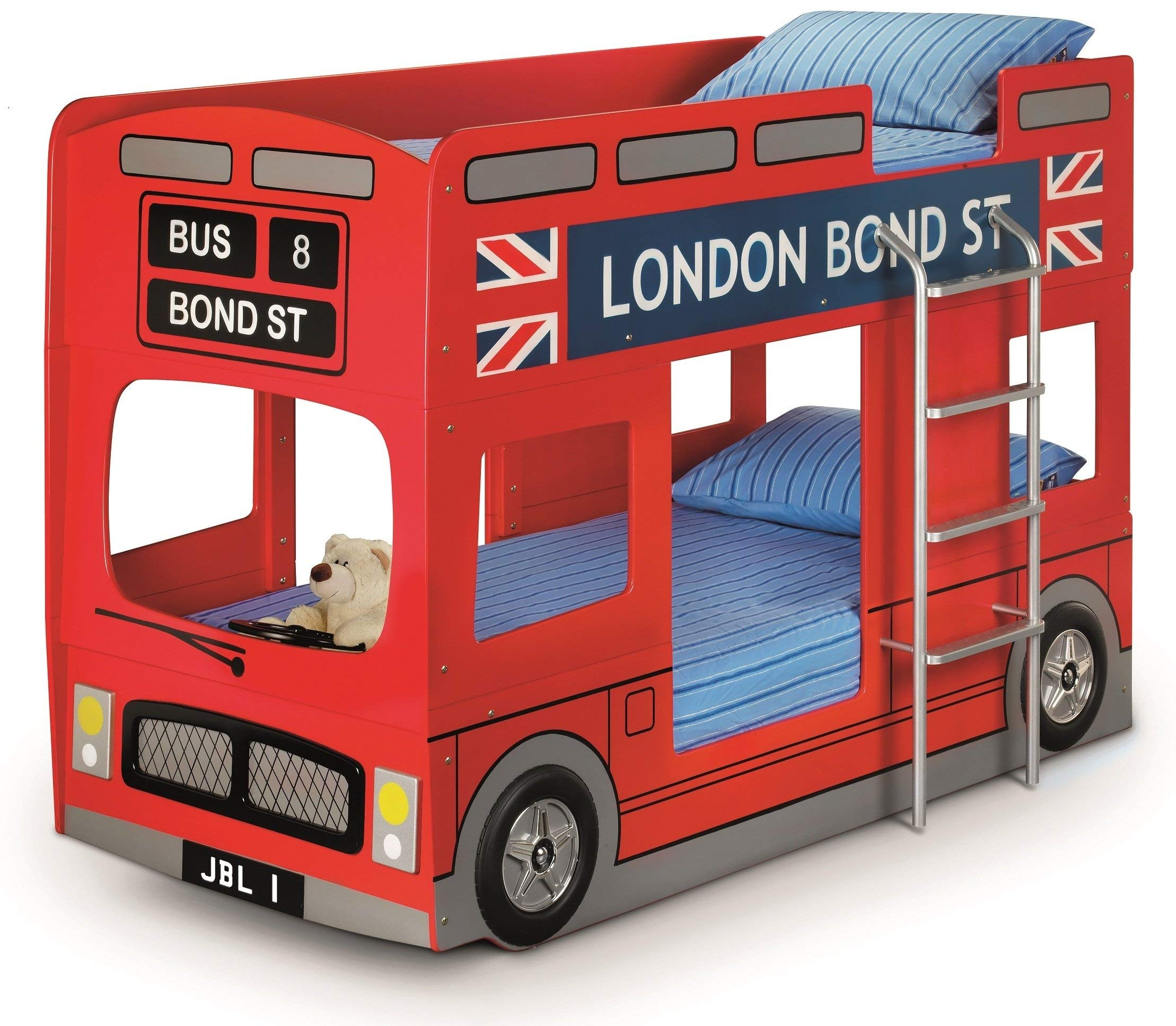 London Bunk Bed, Red, Single
