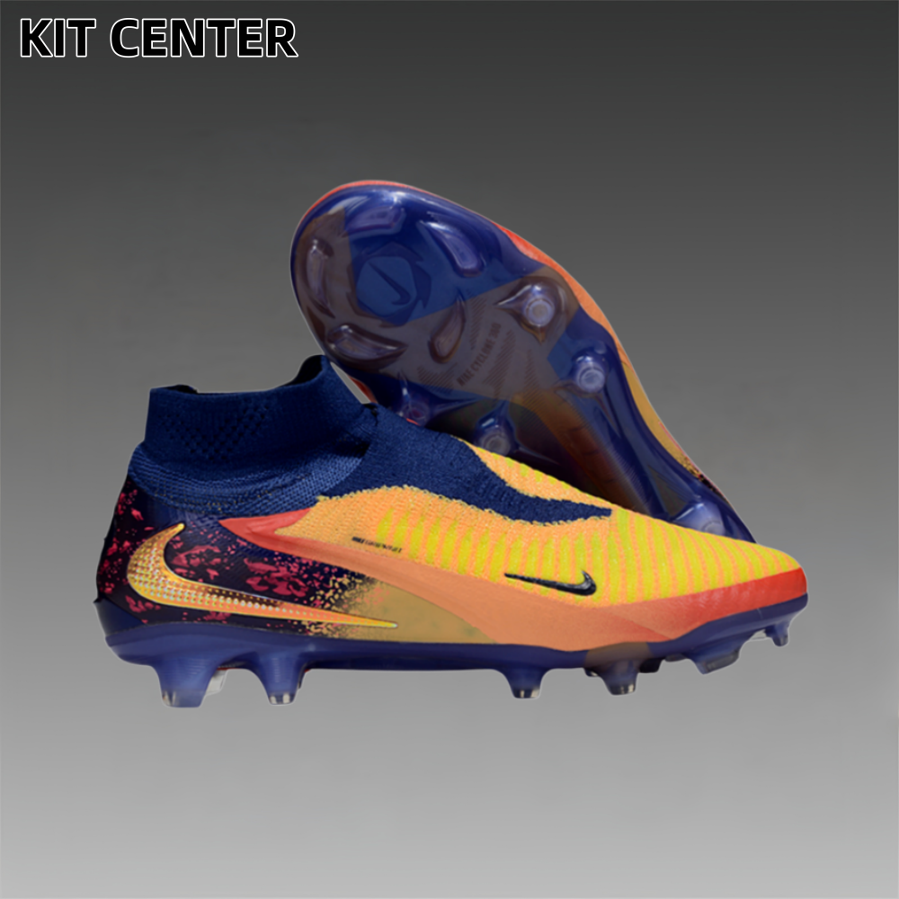 N Phantom 6 Elite High Cut FG Erling Haaland Personal Edition - Laser Orange/Lemon Venom/Blue Void