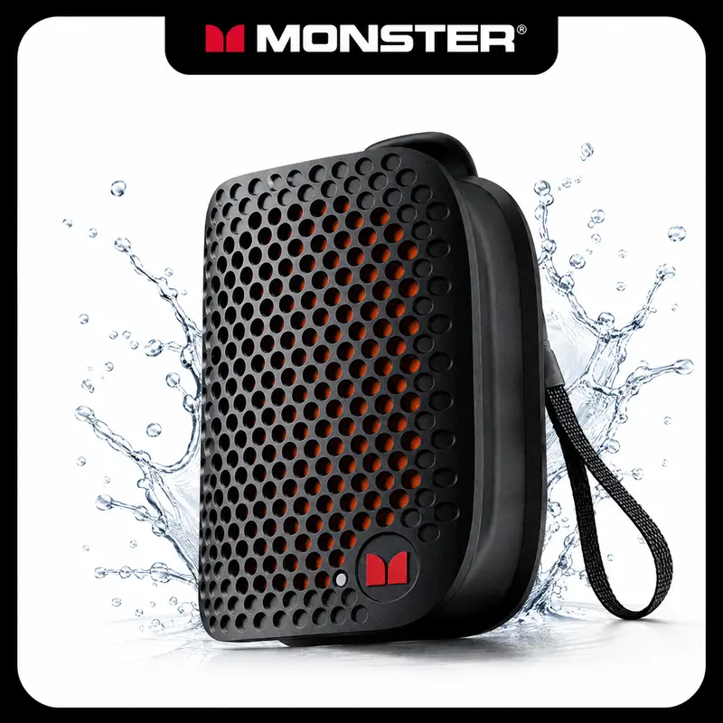 IPX8 Waterproof Clip-On Portable Bluetooth Speaker, Mini Wearable Wireless Speaker, TWS Stereo Sound, 16H Long Playtime, Magnetic Clip, Lightweight for Outdoor Swimming Camping Hiking