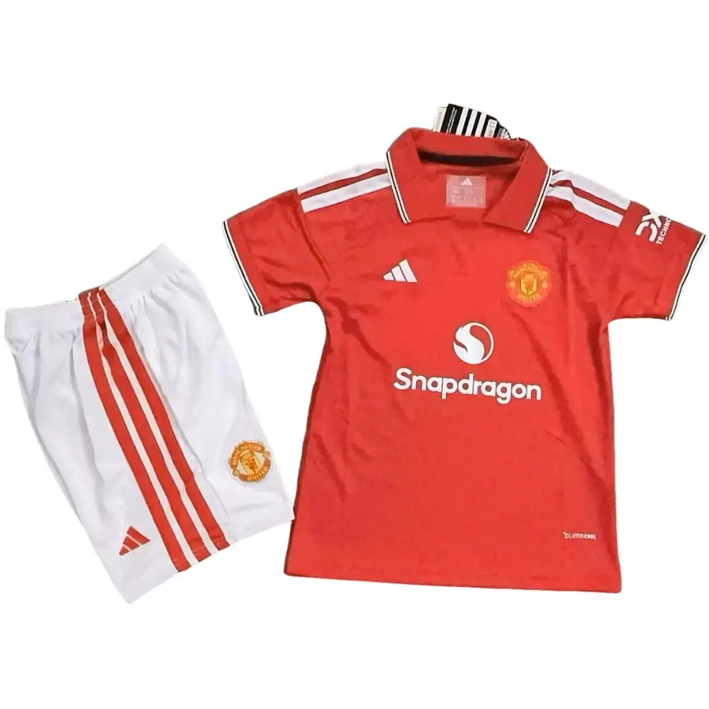 2026-27 Manchester United Home Jersey Children's Set - Fans Edition