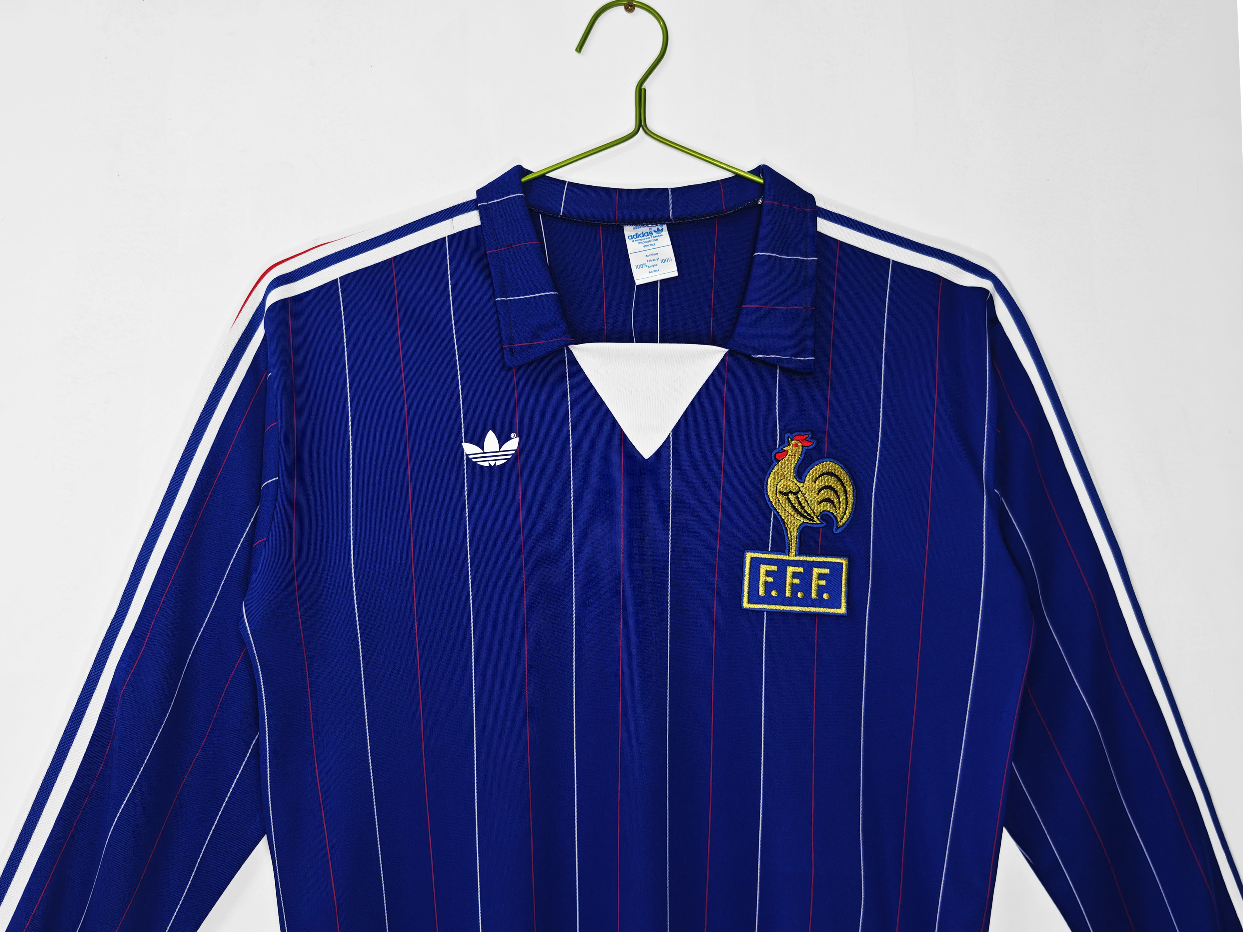 80/82 France home  Retro long Football Shirt