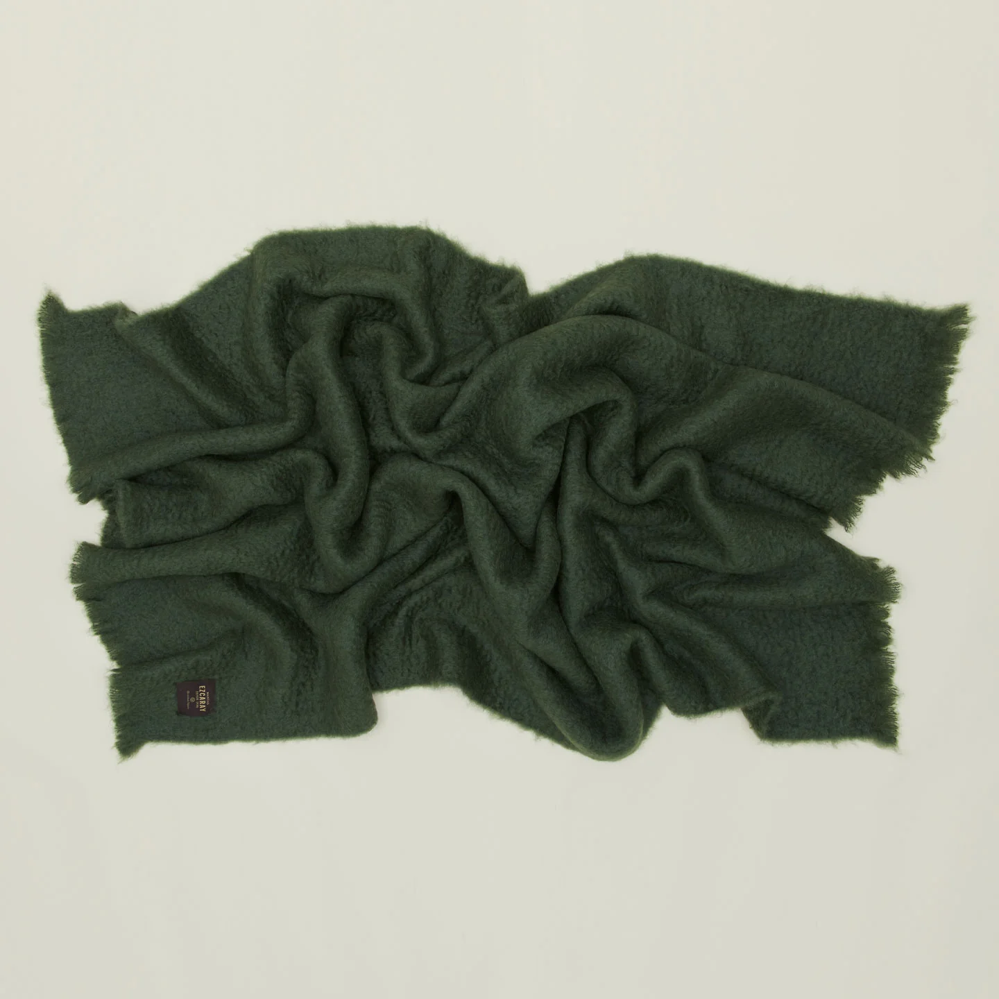 Solid Mohair Throw - Pine