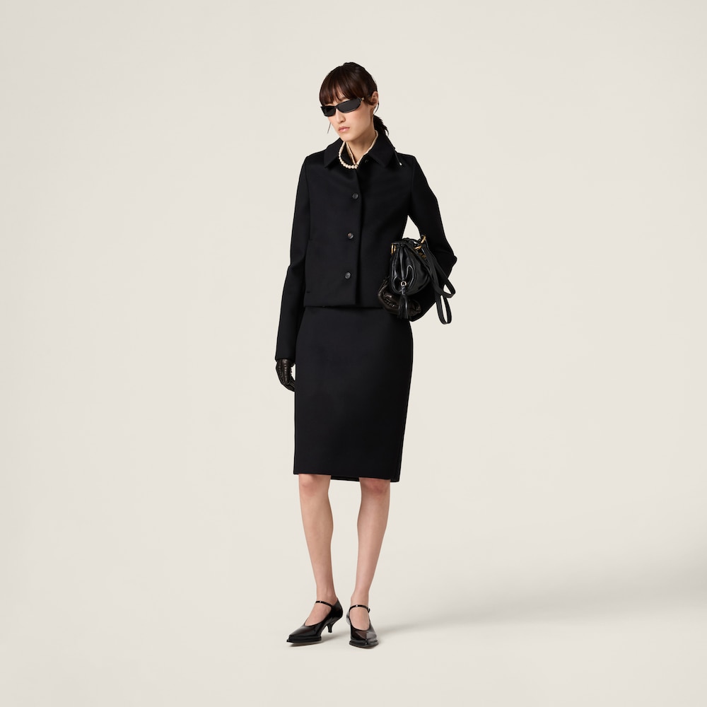 Single-breasted velour jacket