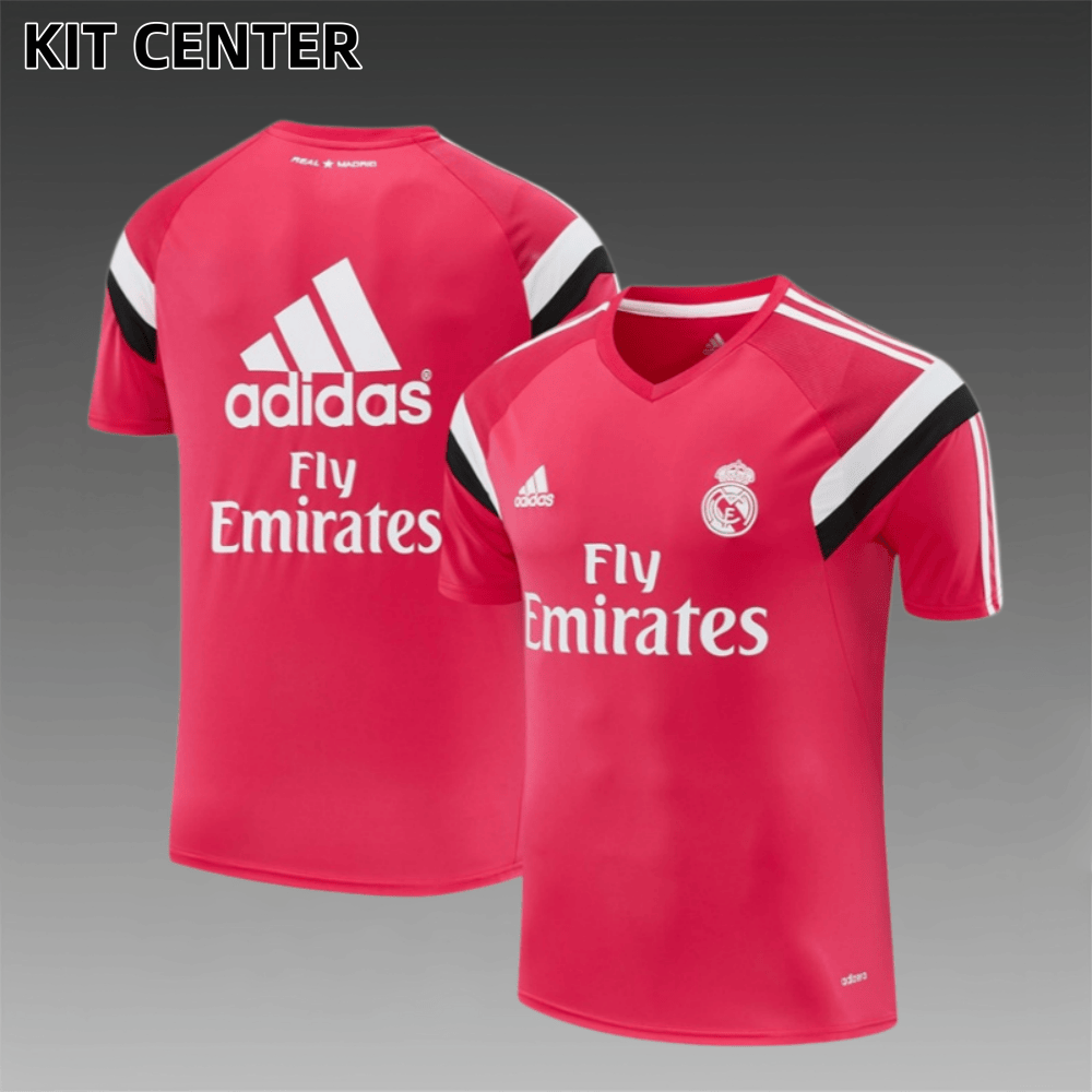 14/15 Real Madrid Retro Training Uniform short sleeves- Sleeve Football Shirt