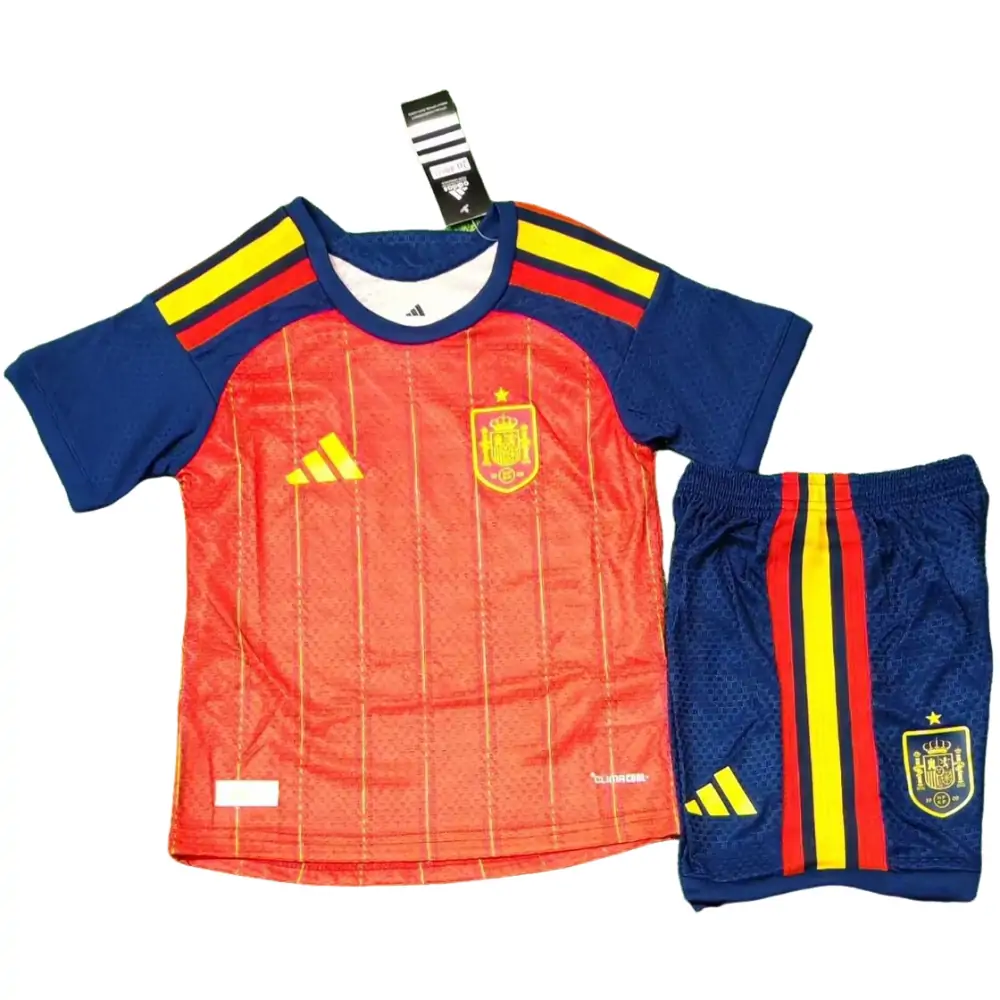 2026 World Cup Spain Home Jersey Children's Set - Player Edition