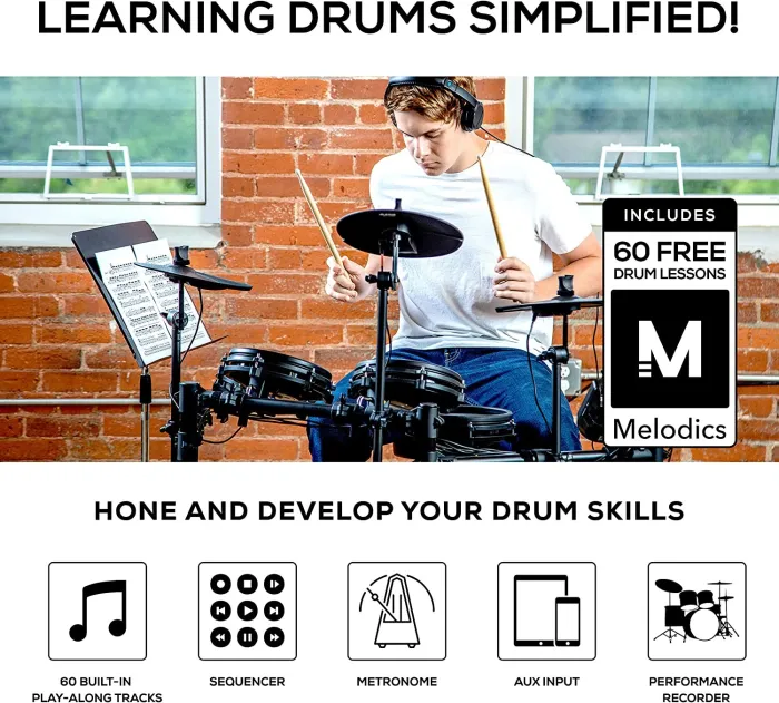 Alesis Drums Nitro Mesh Kit Bundle &ndash; Complete Electric Drum Set