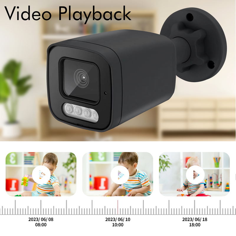 Gadinan 4K 8MP 48V POE IP Camera Audio Outdoor H.265 Onvif Metal Bullet CCTV Home 5MP 4MP Color Night Vision Security Camera P2P