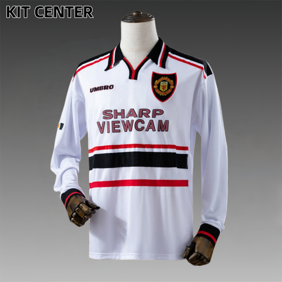 98/99 Manchester United Away long sleeved retro football jersey
