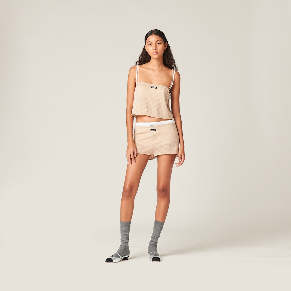 Cashmere and silk shorts