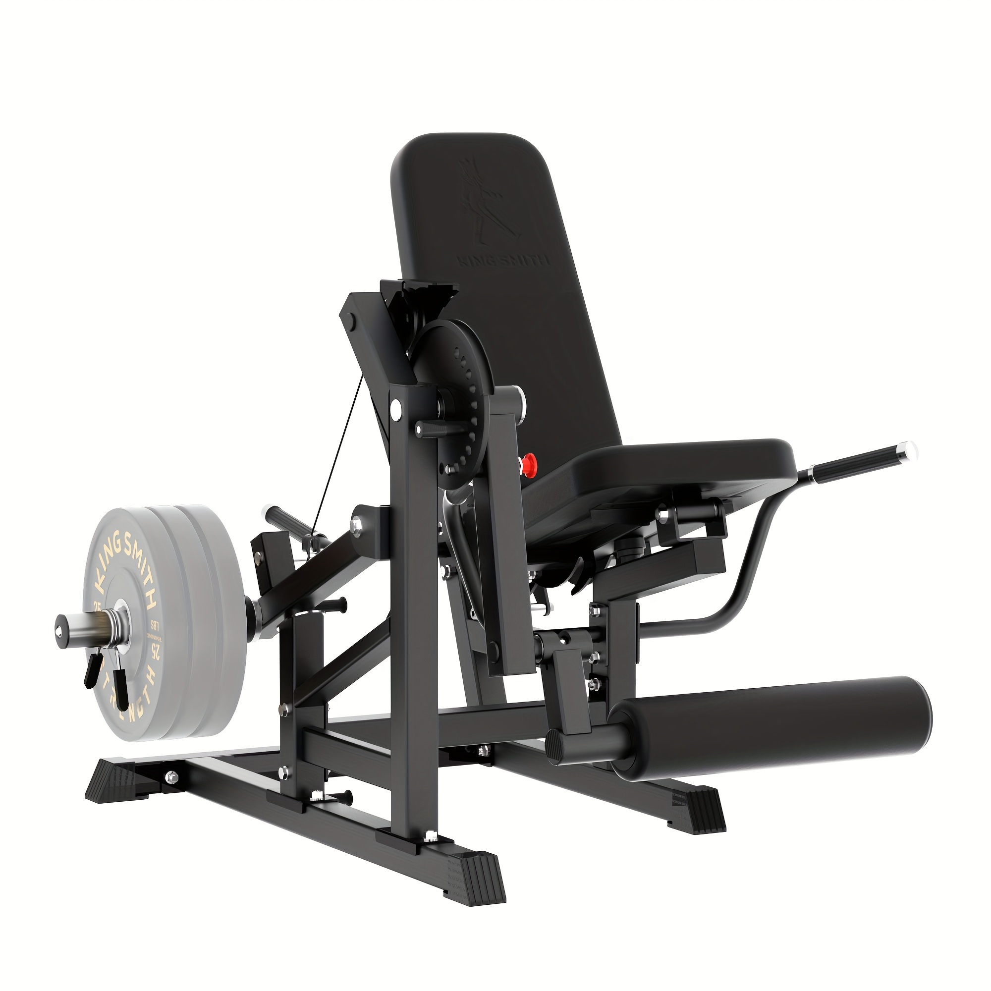 KINGSMITH Home Leg Fitness Equipment, Leg Flexion and Extension Trainer, Adjustable Leg Curl Machine with Rope System