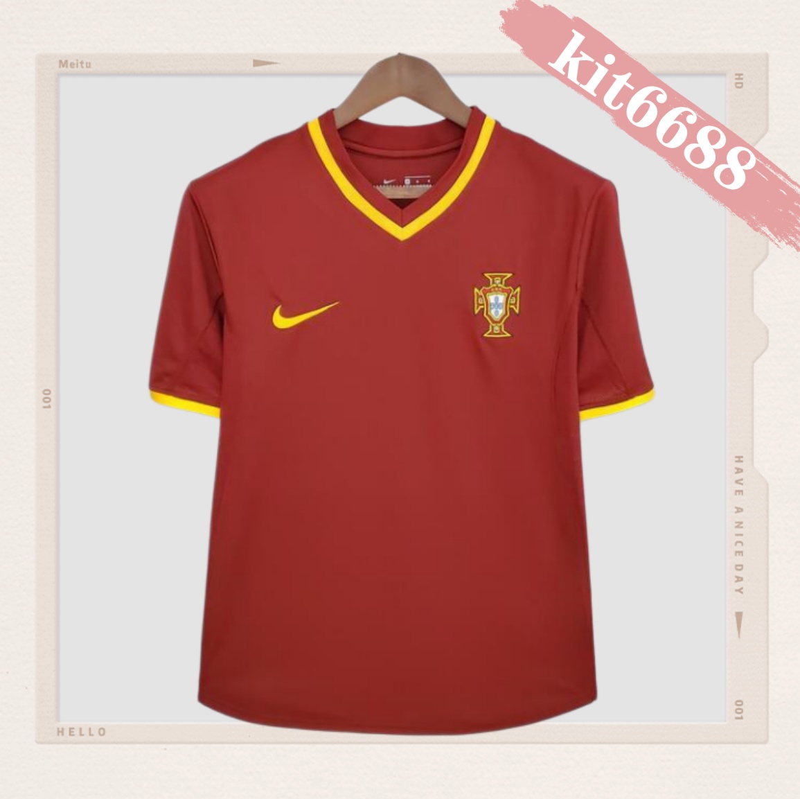 2000 Portugal home  Retro Football Shirt  ﻿