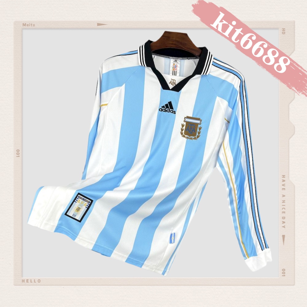 1998 Argentina Long Sleeve Vintage Football Shirt