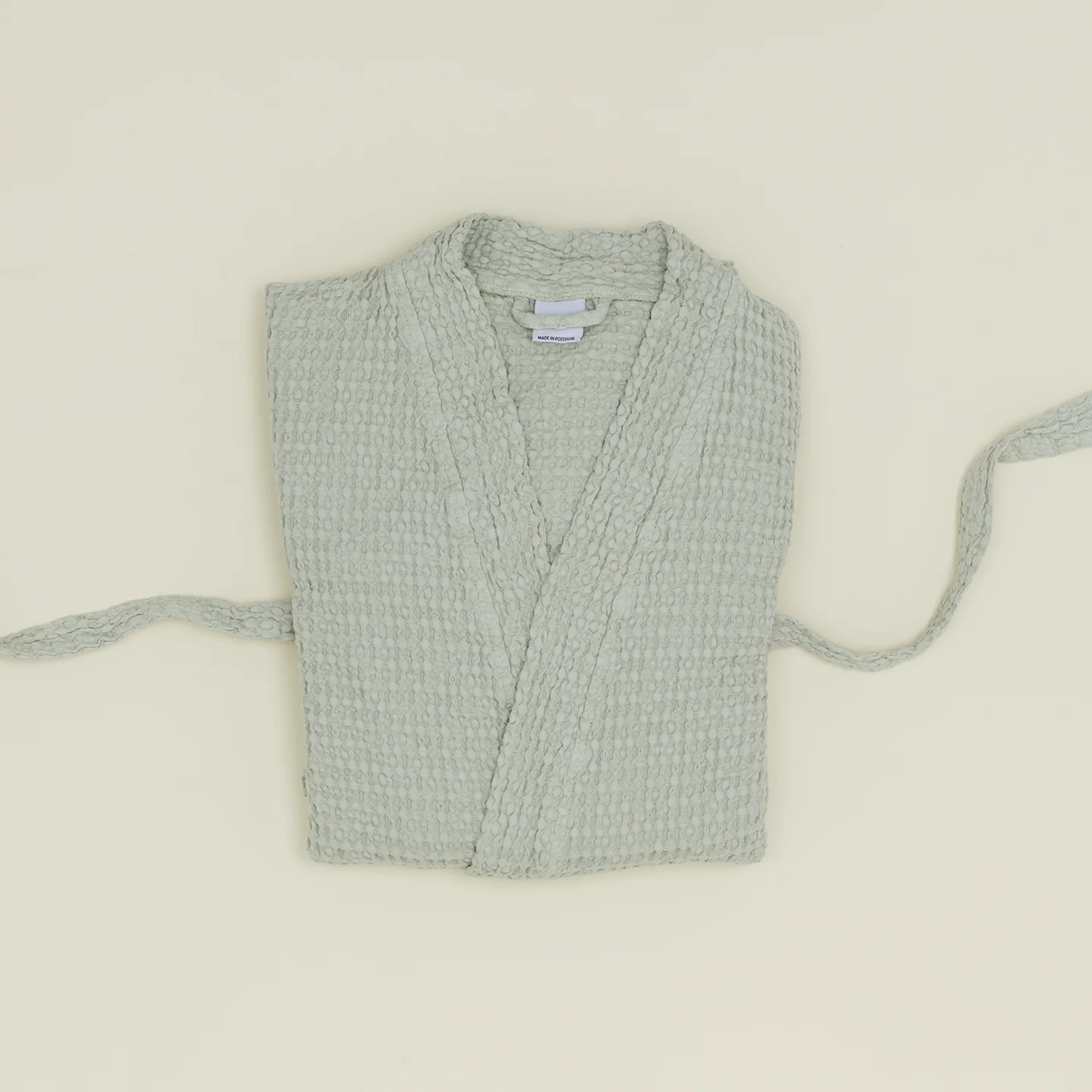 Simple Waffle Bathrobe - Sage
