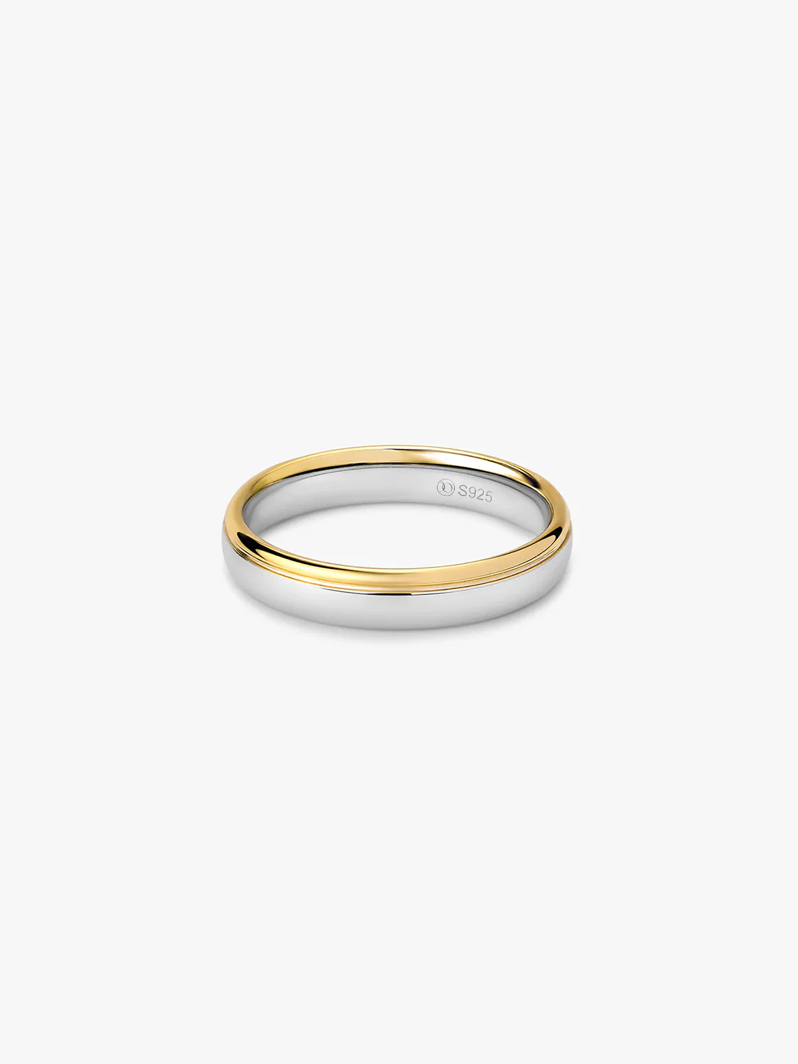 Bicolor Round Band Ring