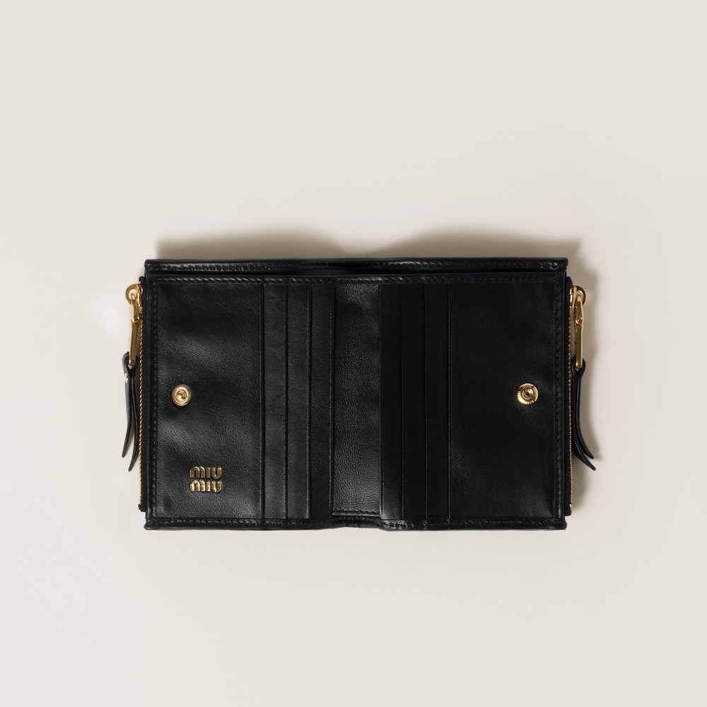 Small wallet in matelassé nappa leather