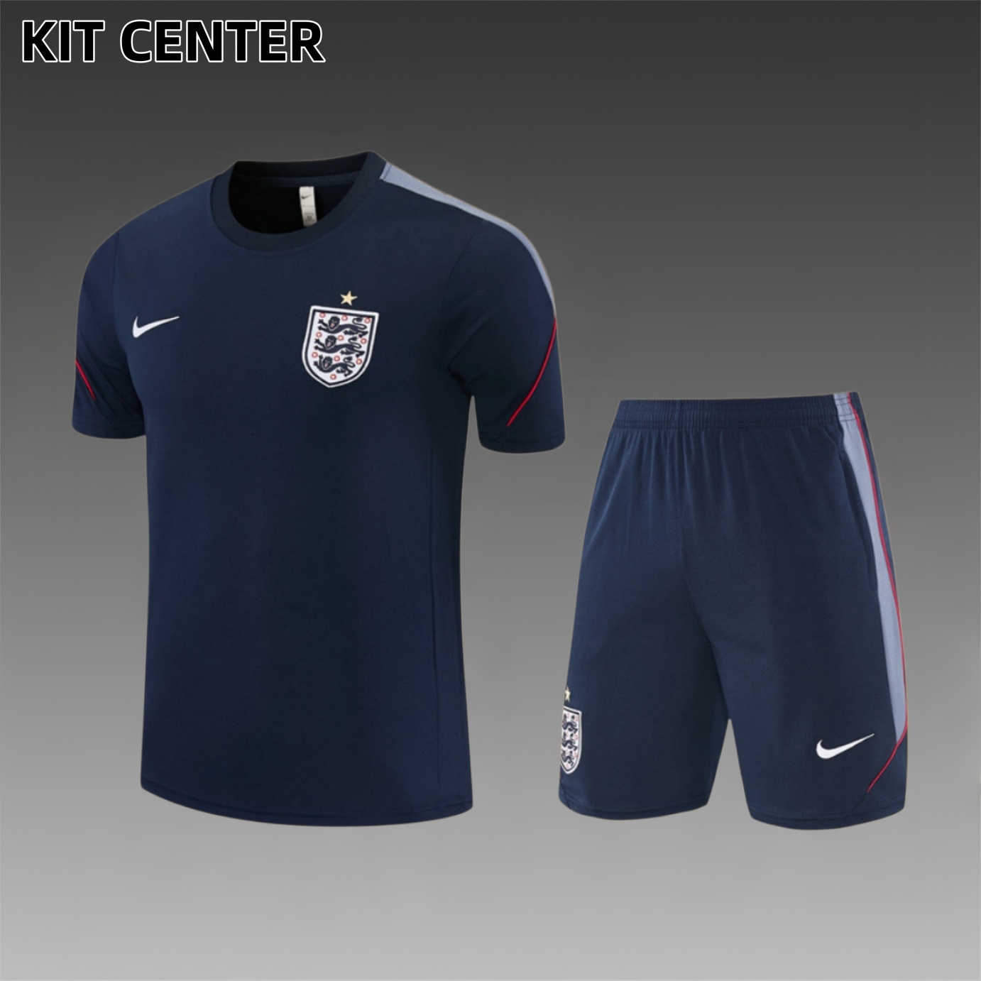 26/27 England grey Short Sleeve Training Wear ( Adult kit Kids )