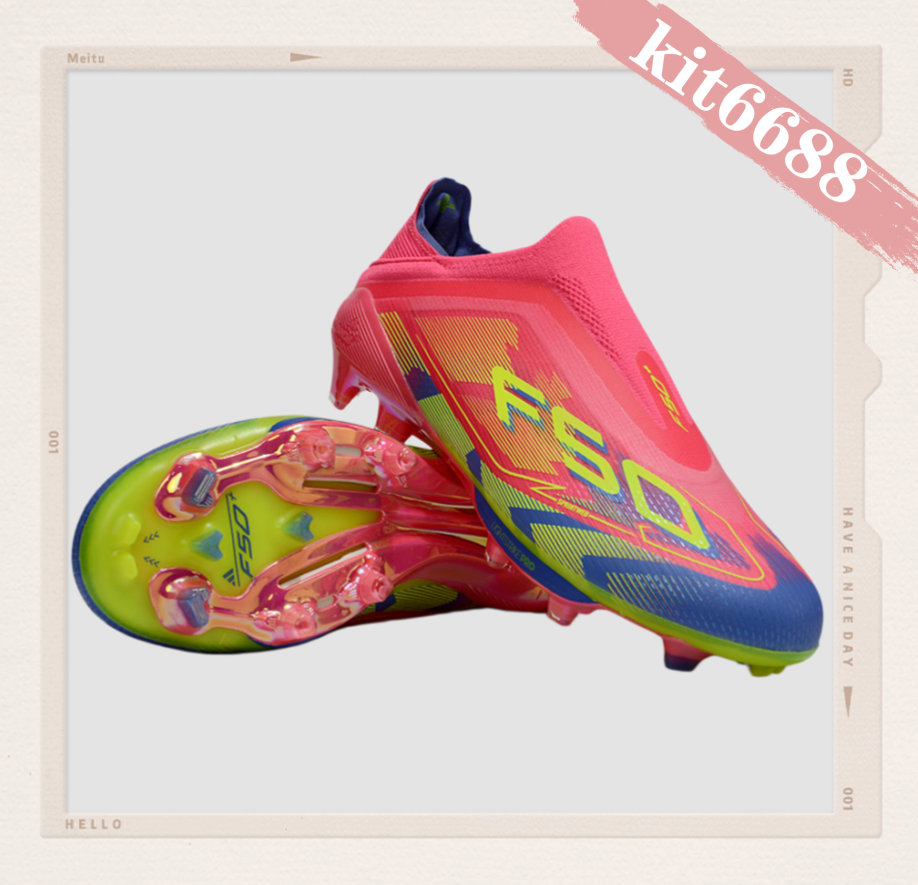 F50 Elite Laceless FG Mystic Victory - Lucid Pink/Lucid Lemon/Blue Fusion