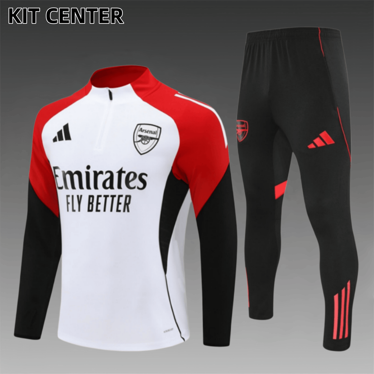 2025/2026 Arsenal Kids Half Zip Training Clothes (Adult Kids Kit)