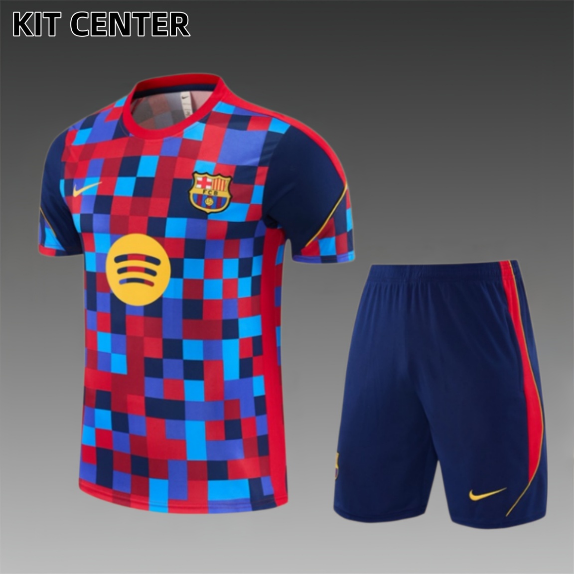 26/27 Barcelona Short sleevedtraining clothes (Adult Kids Kit)