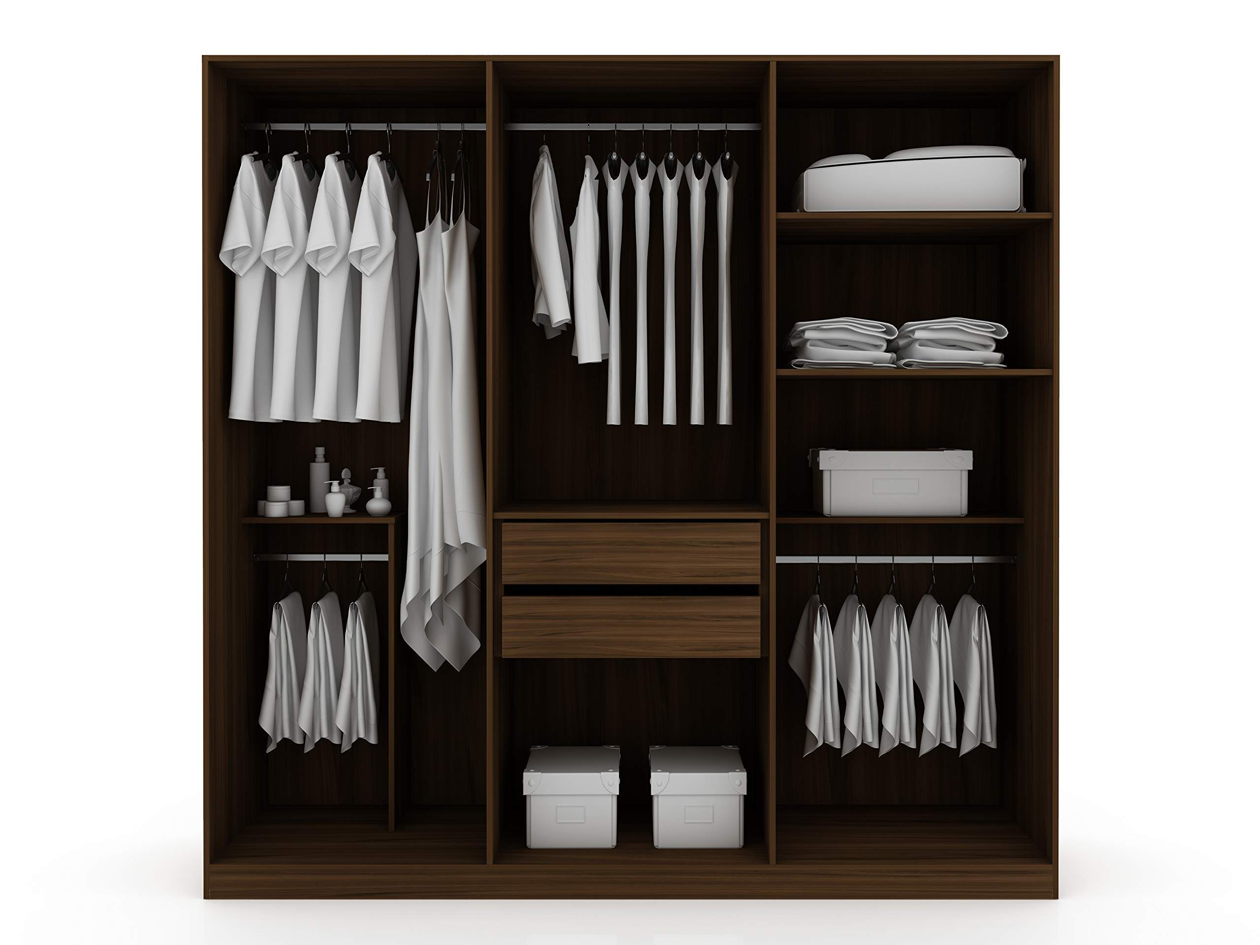 Gramercy Contemporary Modern Freestanding Wardrobe Armoire Closet, 82.48