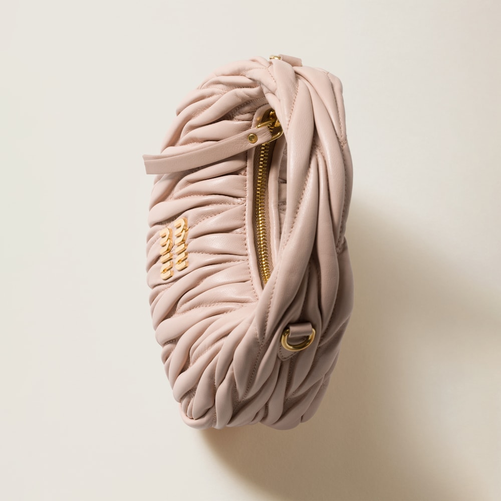 Wander matelassé nappa leather hobo mini-bag