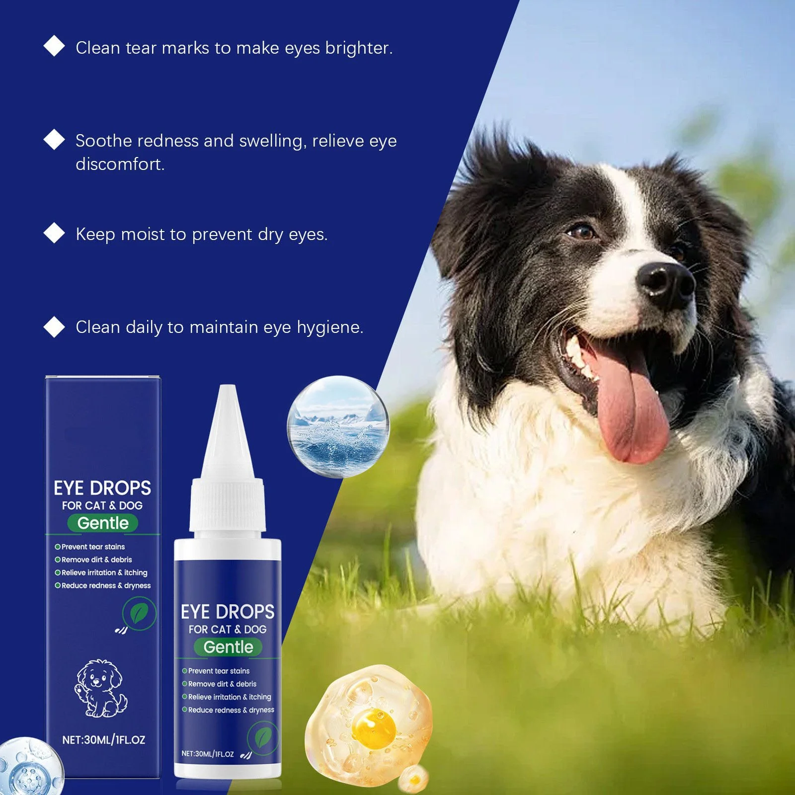 🏆Flash Sale⚡ 50K+ SOLD! 🐶Eye Drops for Cat & Dog, Prevent Tear Stains Remove Dirt