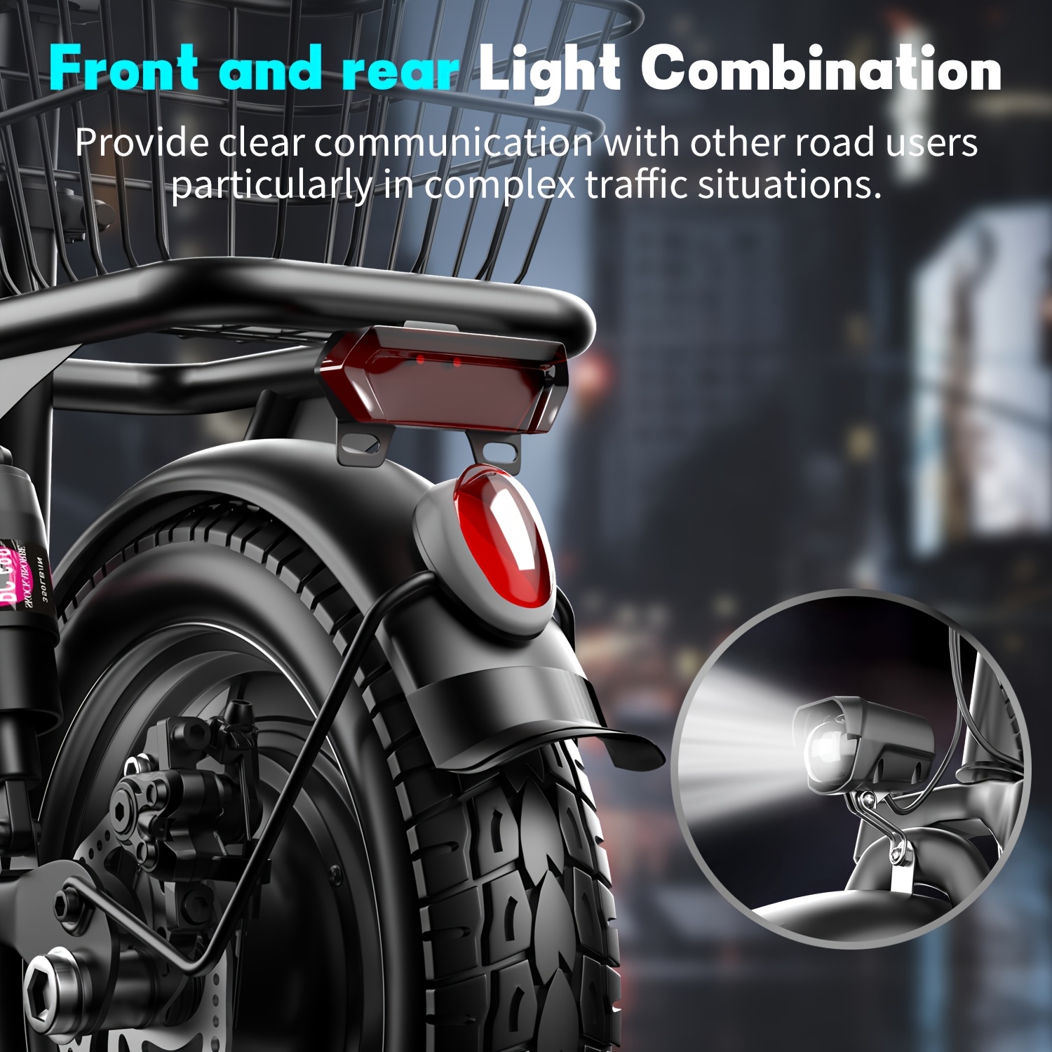 Electric scooter with seat, 25-mile long range and a top speed of 19.9 mph, 14inch inflatable tires, height-adjustable seat and handlebars, dual suspension commuter scooter with basket