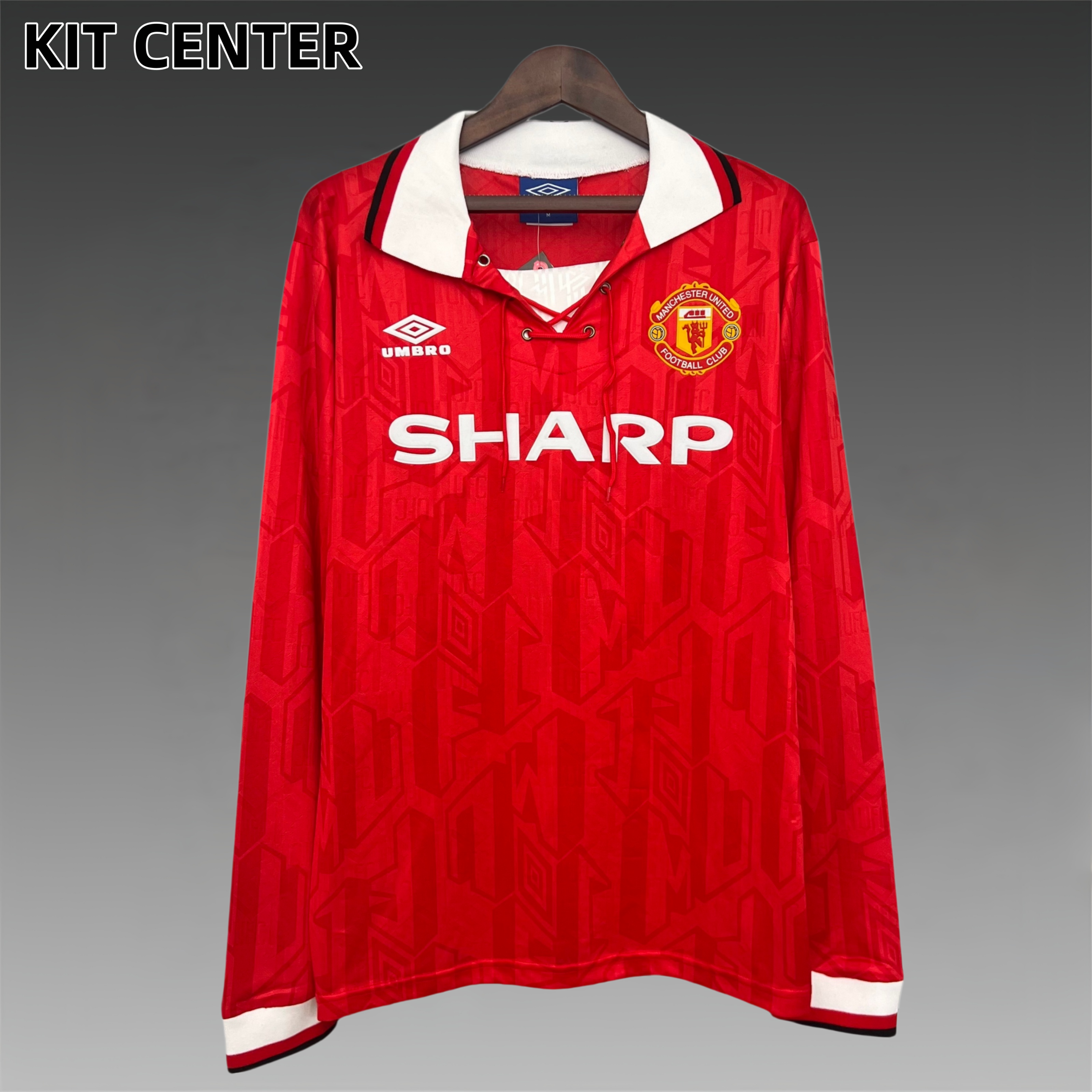 92/94 Manchester United home long sleeved retro football jersey