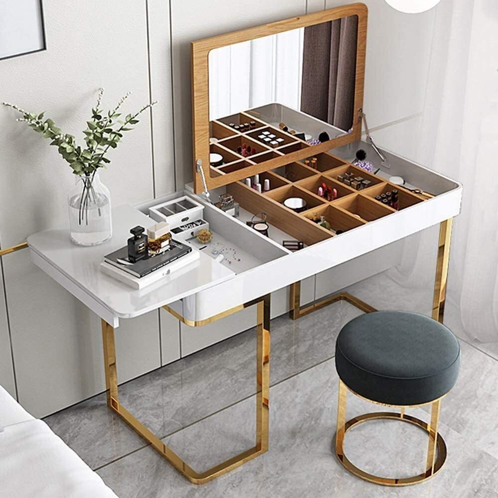 Vanity Table Set Creative Nordic Light Luxury Environmental Dressing Table Modern Simple Dresser