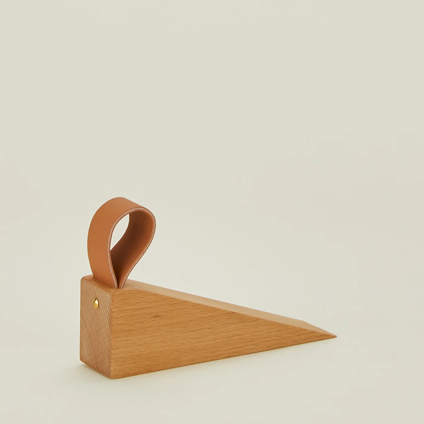 Wood + Leather Door Stopper