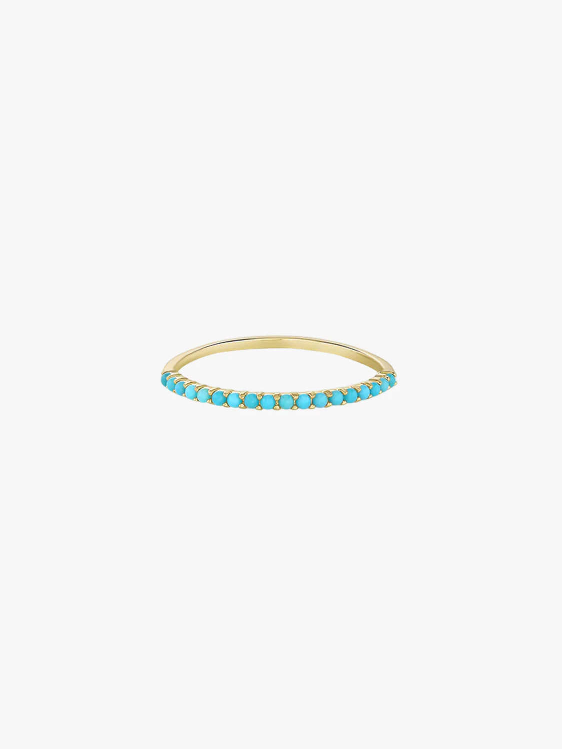 Turquoise Pave Band Ring